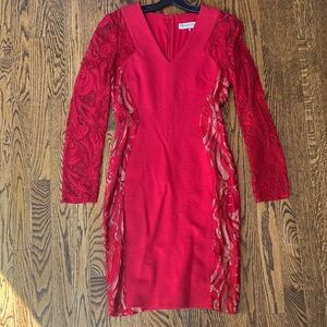 Pucci red long sleeve dress